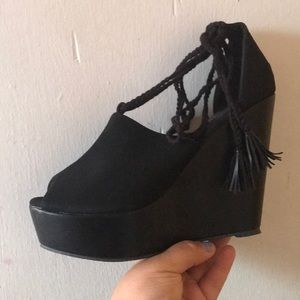 Torrid 4inch Wedges that wrap around ankles